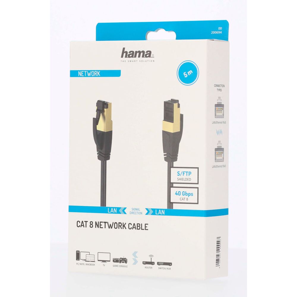 Hama võrgukaabel CAT-8 RJ45 isane - RJ45 isane S/FTP 40 Gbit/s 5,0 m