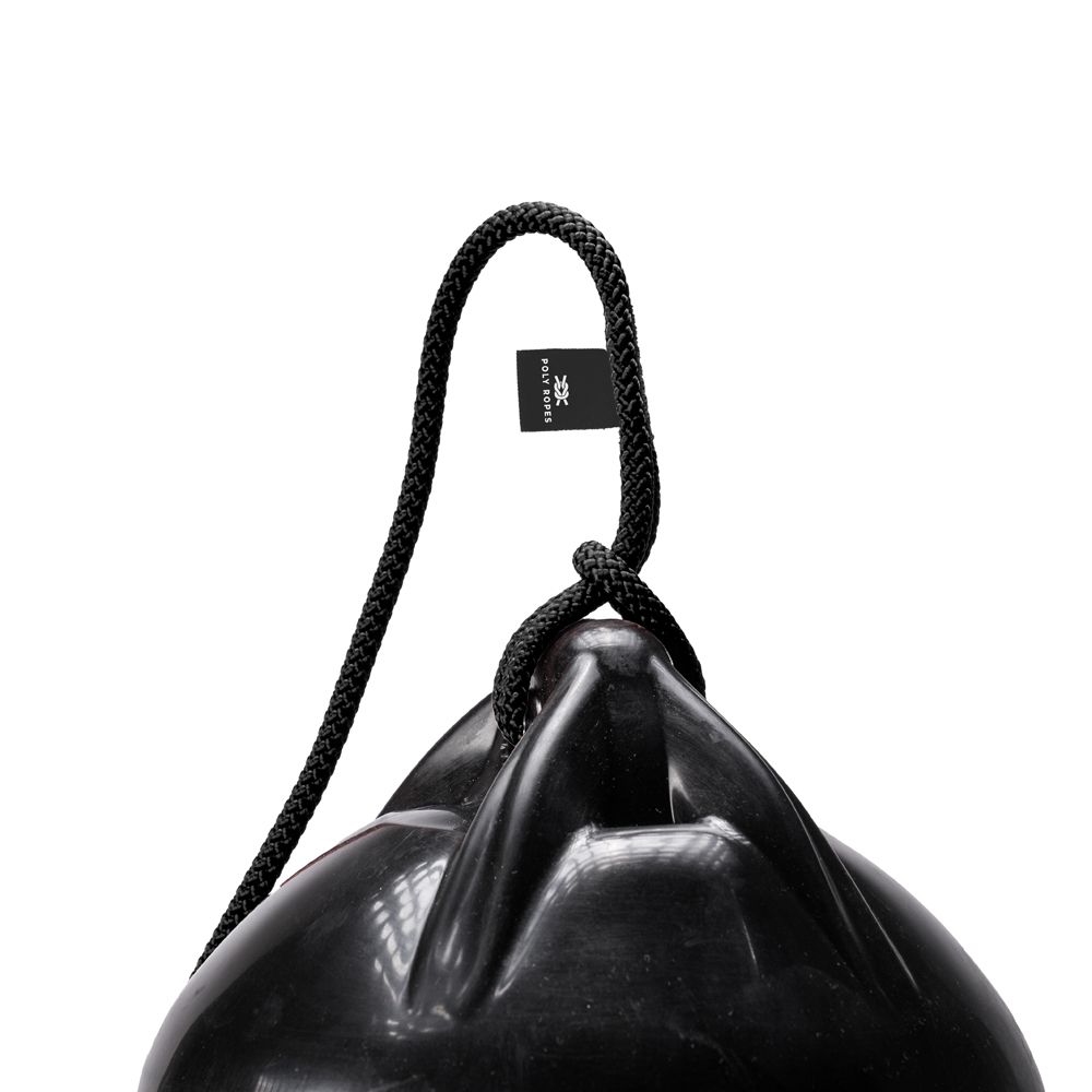 Poly Ropes lepuuttajan köysi musta 7 mm, 1,7 m, 2 kpl