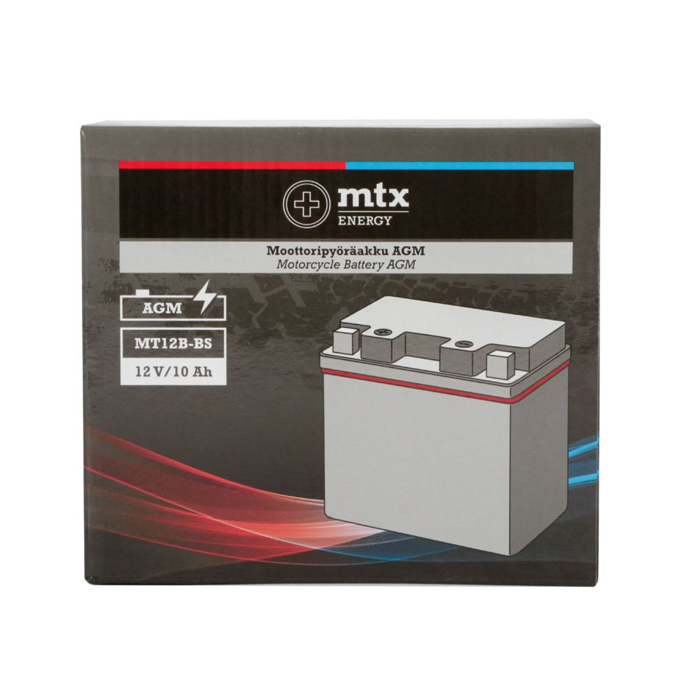 MTX Energy AGM-aku 12 V 10 Ah "MT12B-BS" (P150 x L69 x K130 mm)