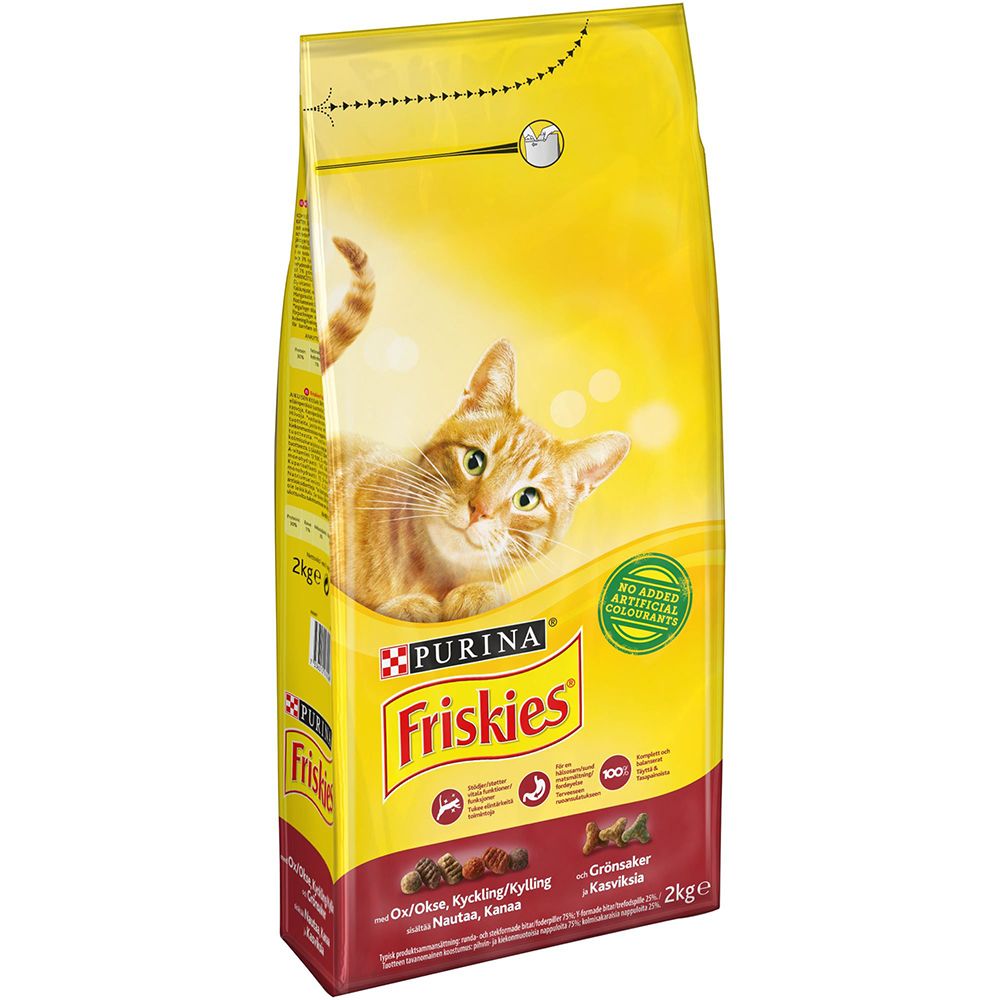 Friskies Adult Nautaa, Kanaa ja kasviksia 2 kg