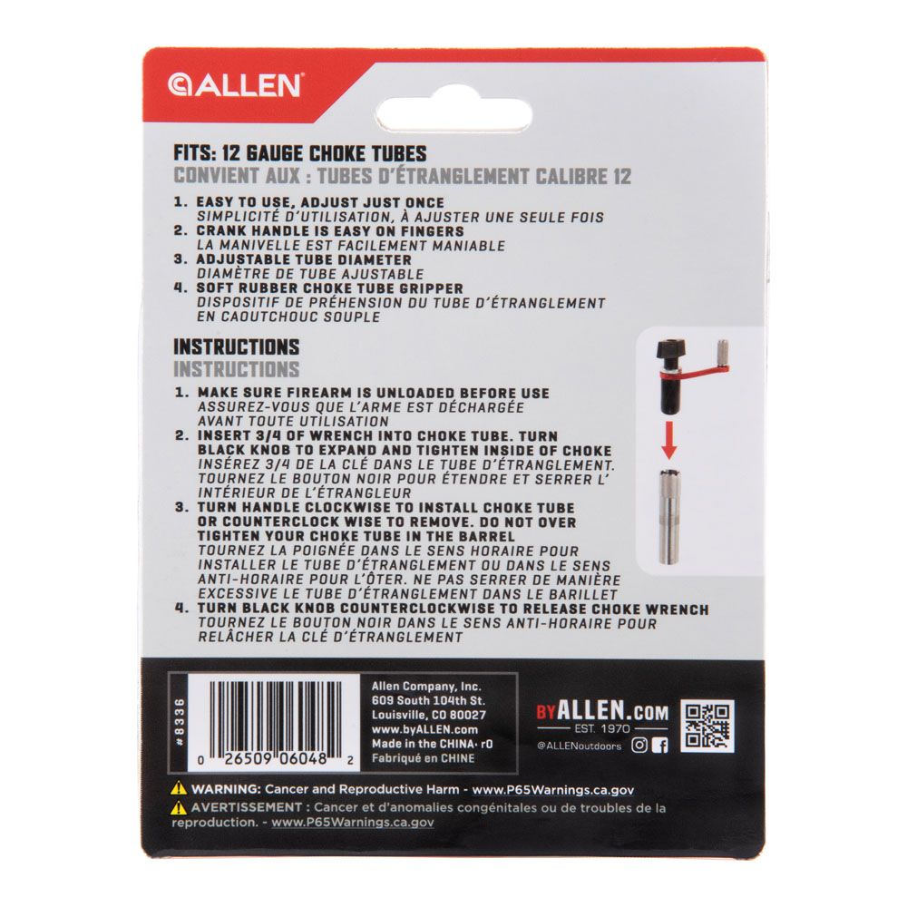 Allen chokenyckel 12 cal