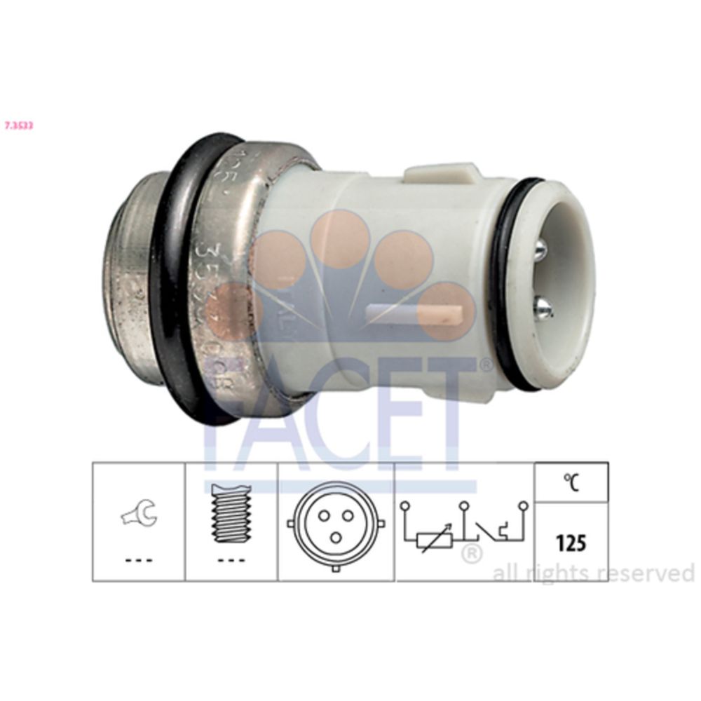 Jäähdytysnesteen lämpötilatunnistin 37-3422