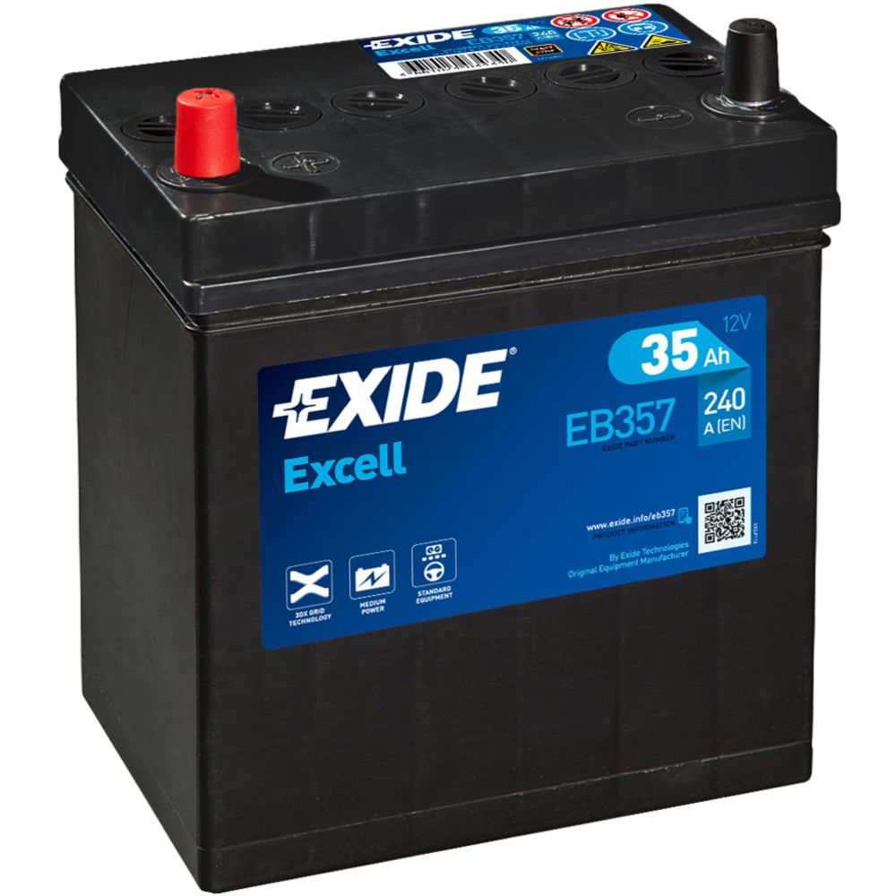 Exide EB357 35 Ah / 240 A aku P 187 x L 127 x K 220