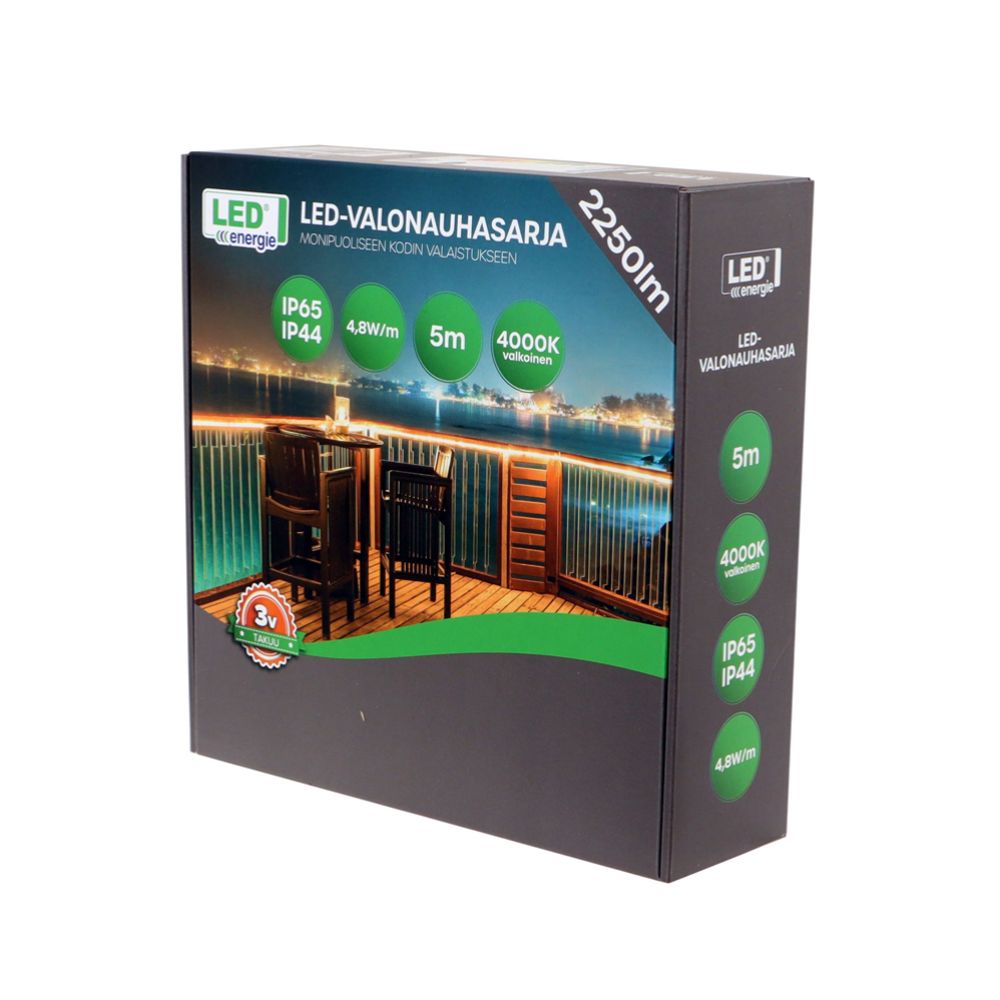 Led Energie LED-valgusribakomplekt, 24 W, 2250 lm, 4000 K, 5 m, IP44/IP65