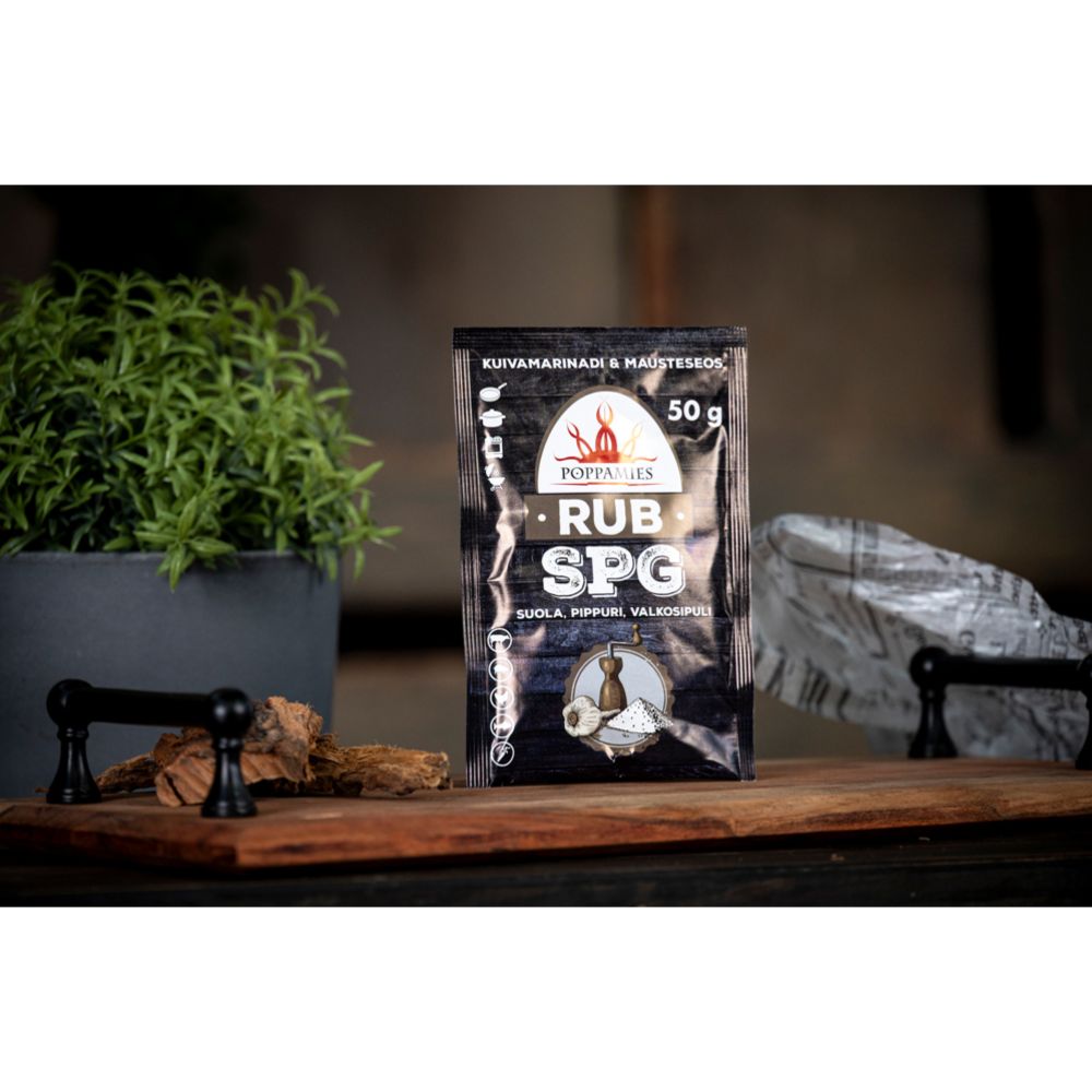 Poppamies Rub SPG salt-pepper-garlic kryddmix 50 g