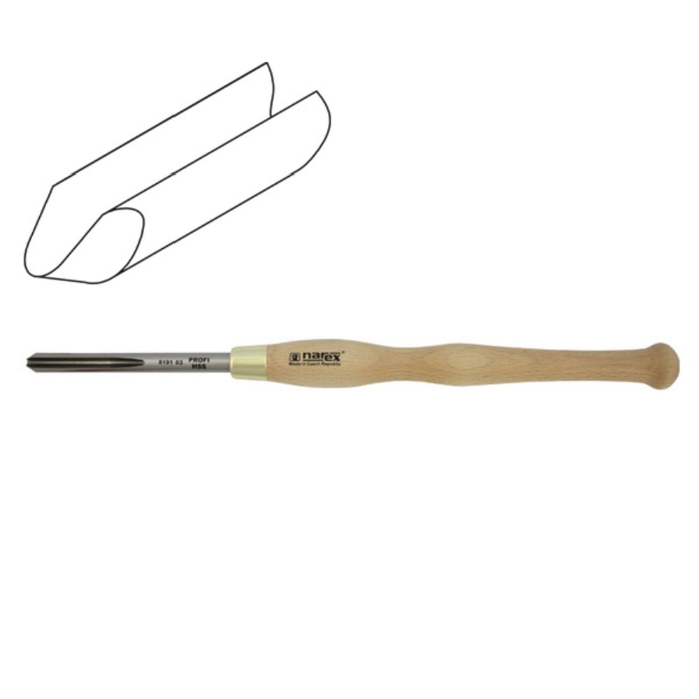 Narex pitkä sorvitaltta kulho 465 mm