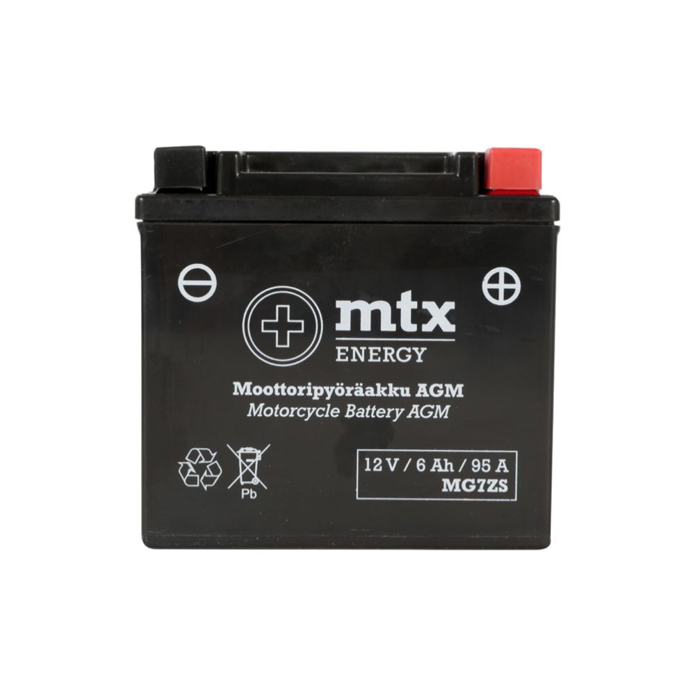 MTX Energy AGM-akku 12V 6Ah "MG7ZS" (P113xL69xK105mm)
