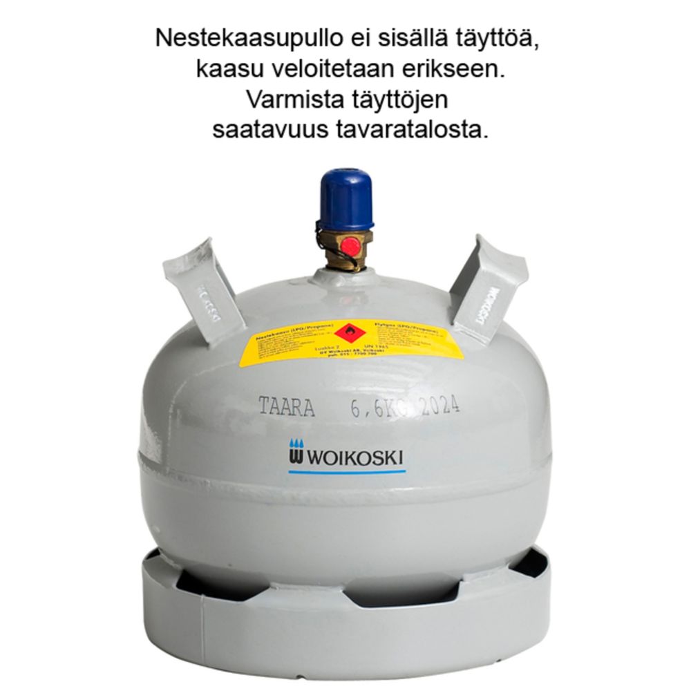 Woikoski nestekaasu 5 kg KUORI (teräspullo, painoventtiili)