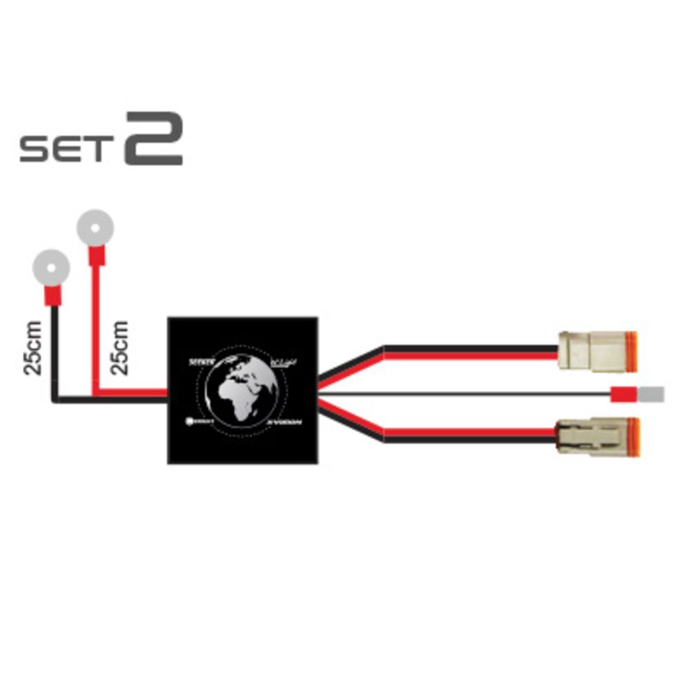 Plug & Drive kabelsats för extraljus 2 x DT 2-polig kontakt SET2 12/24 V (CAN-kompatibel)