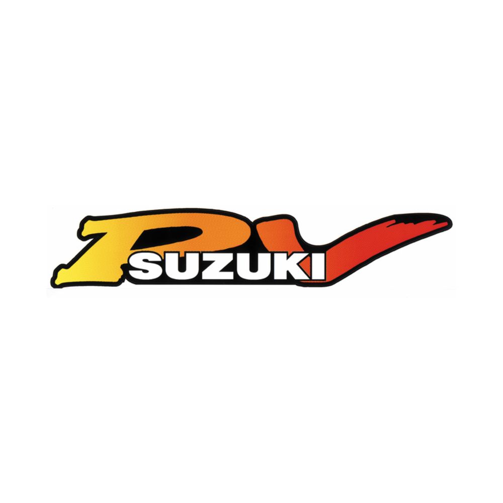 Suzuki PV50 kütusepaagi kleebistesari (valge/oranž)