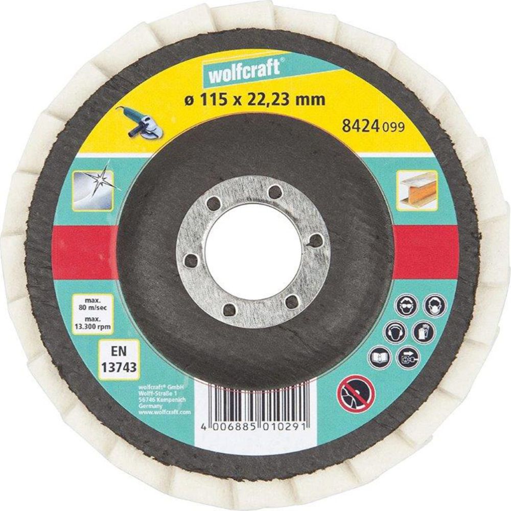 Wolfcraft® lamellslipskiva 115 mm