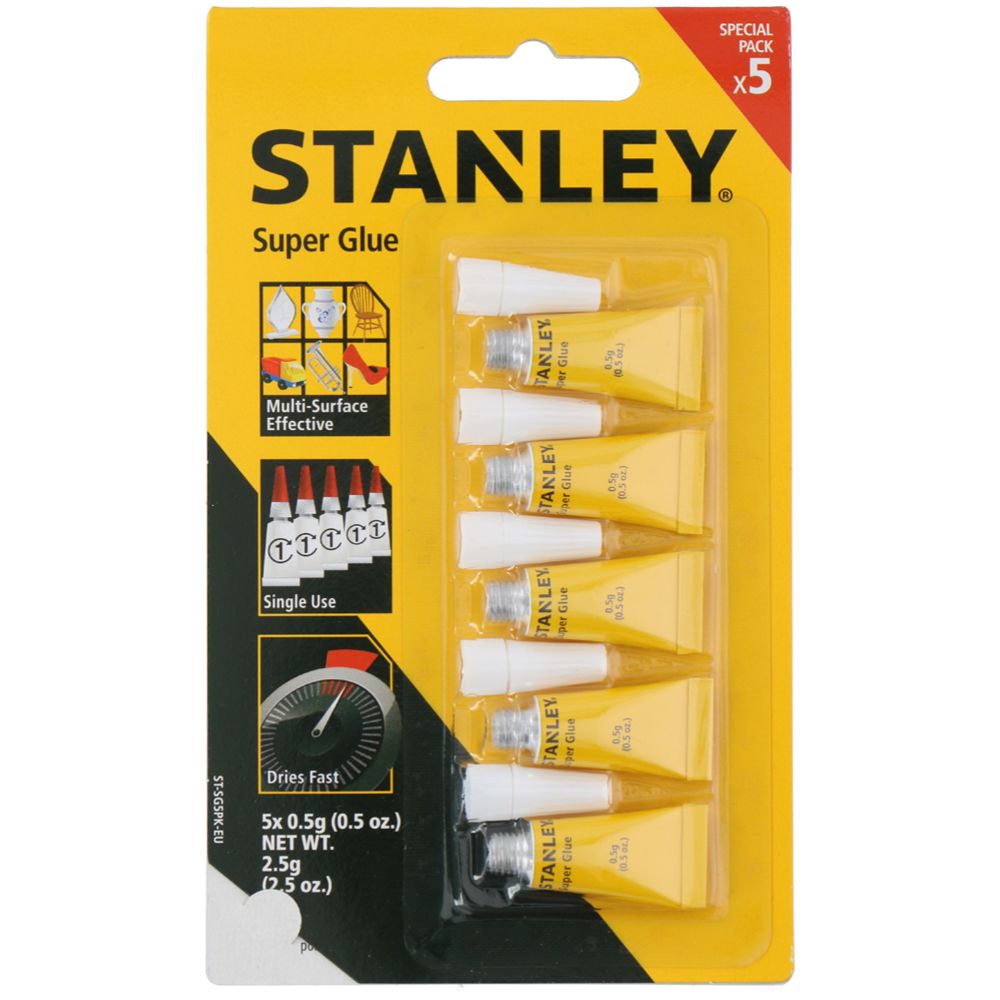 Stanley Super Glue pikaliima 0,5 g 5 kpl