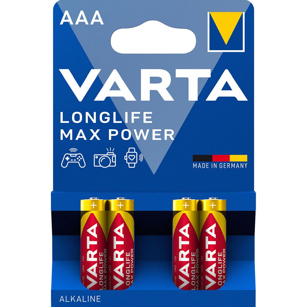 VARTA Longlife Max Power AAA paristo, 4 kpl
