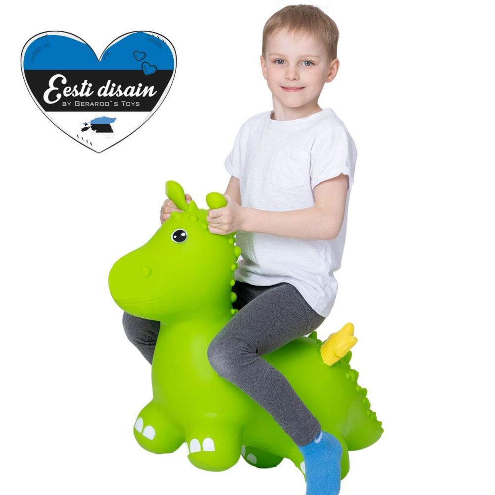 Gerardo's Toys Jumpy hüppeloom, draakon, roheline
