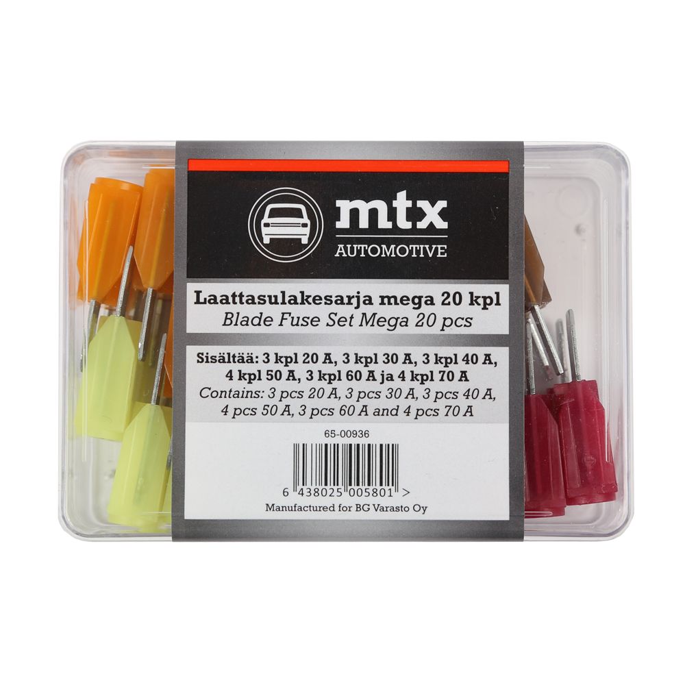 MTX Automotive MAXI-laattasulakesarja 20 kpl