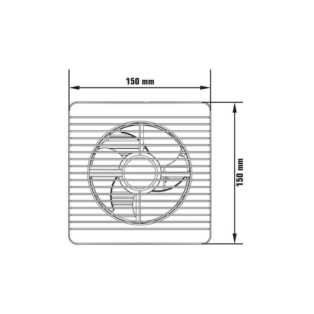 Båden poistoilmapuhallin ø100 mm 12 W IPX4
