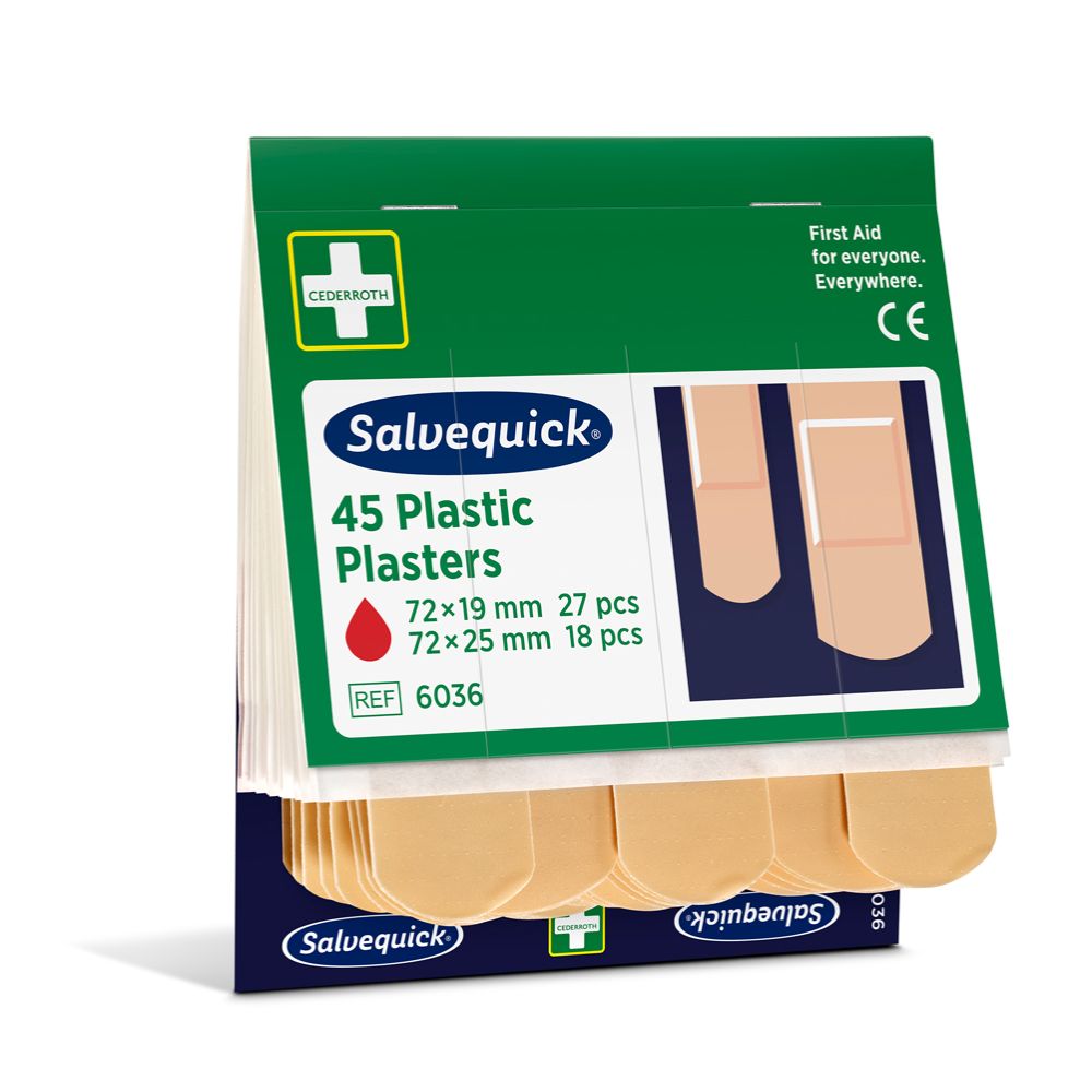 Salvequick Muovilaastari 6x45 kpl/pak, täyttöpakkaus