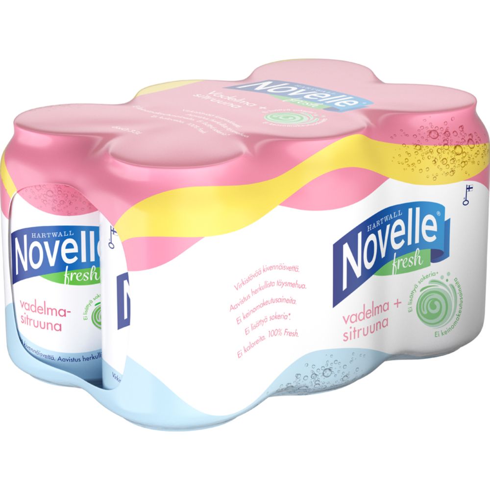 Hartwall Novelle Fresh Vadelma-Sitruuna 0,33 l 6-pack