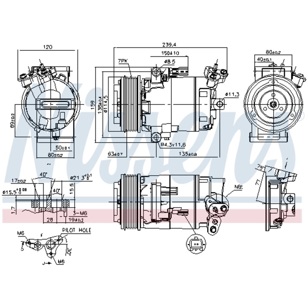 Ilmastointilaitteen kompressori 30-00436