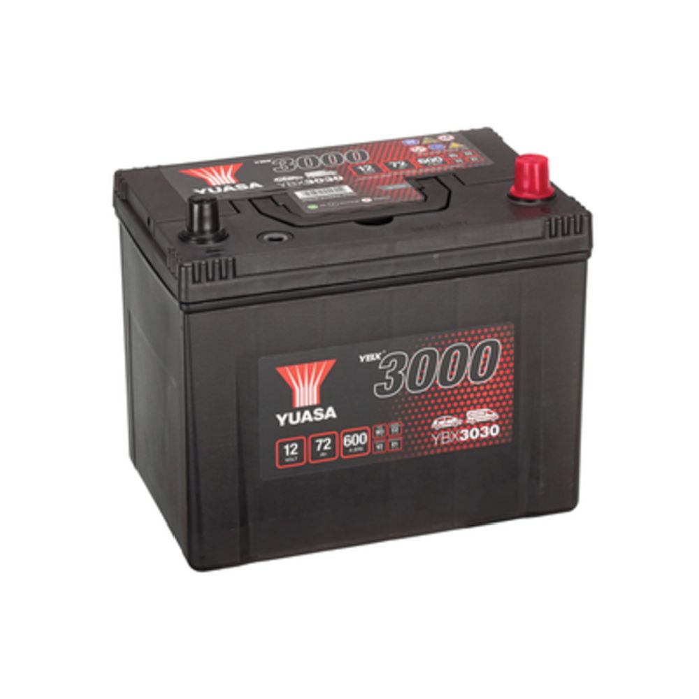 Yuasa YBX3030 72Ah / 600A batteri L260 x B174 x H225 -+