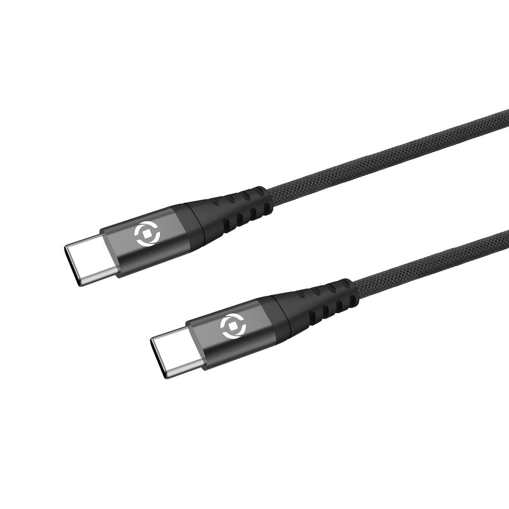 Celly Extra Strong datakaapeli USB Type-C - USB Type-C 1 m, musta