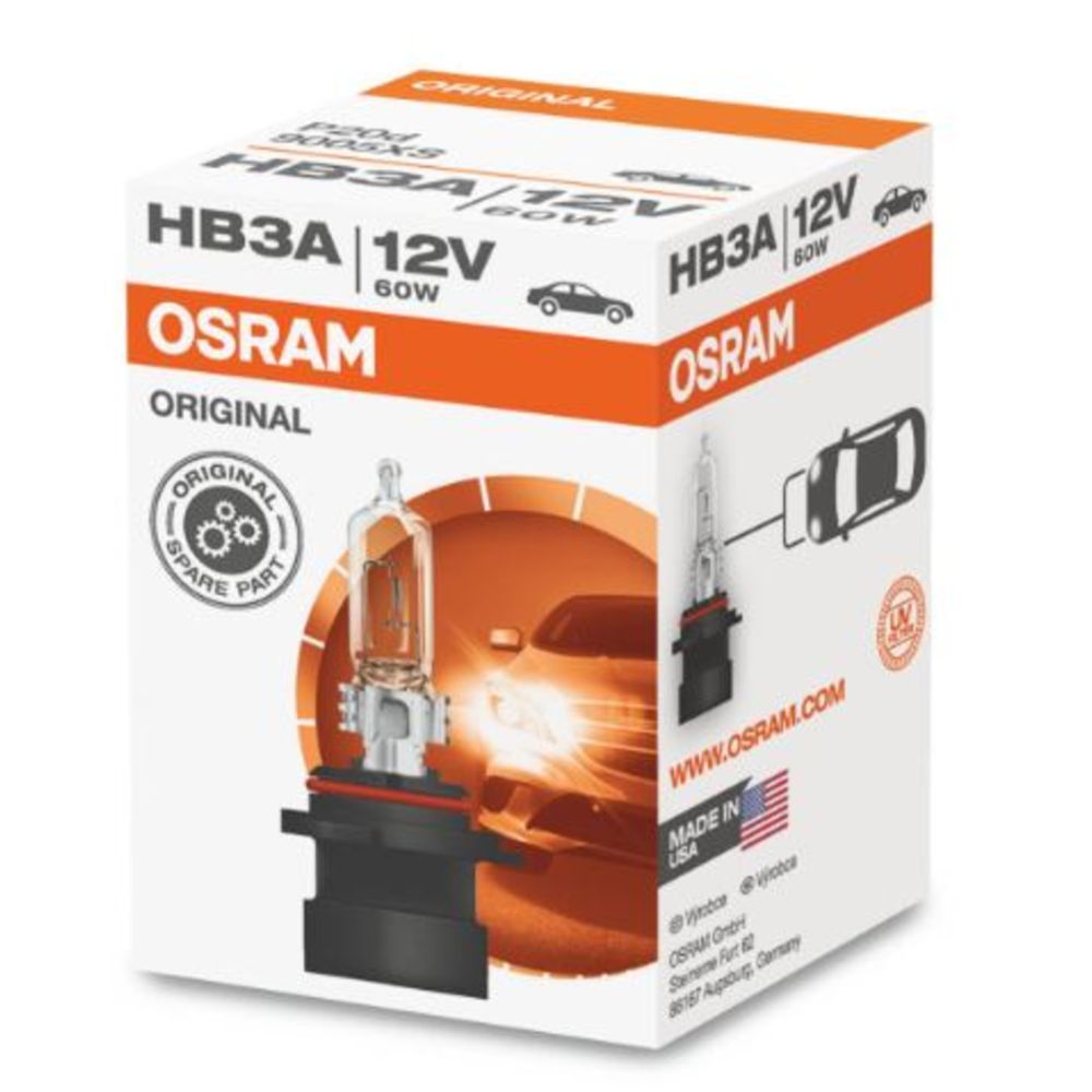 Osram HB3A-polttimo 12 V / 60 W suorakanta