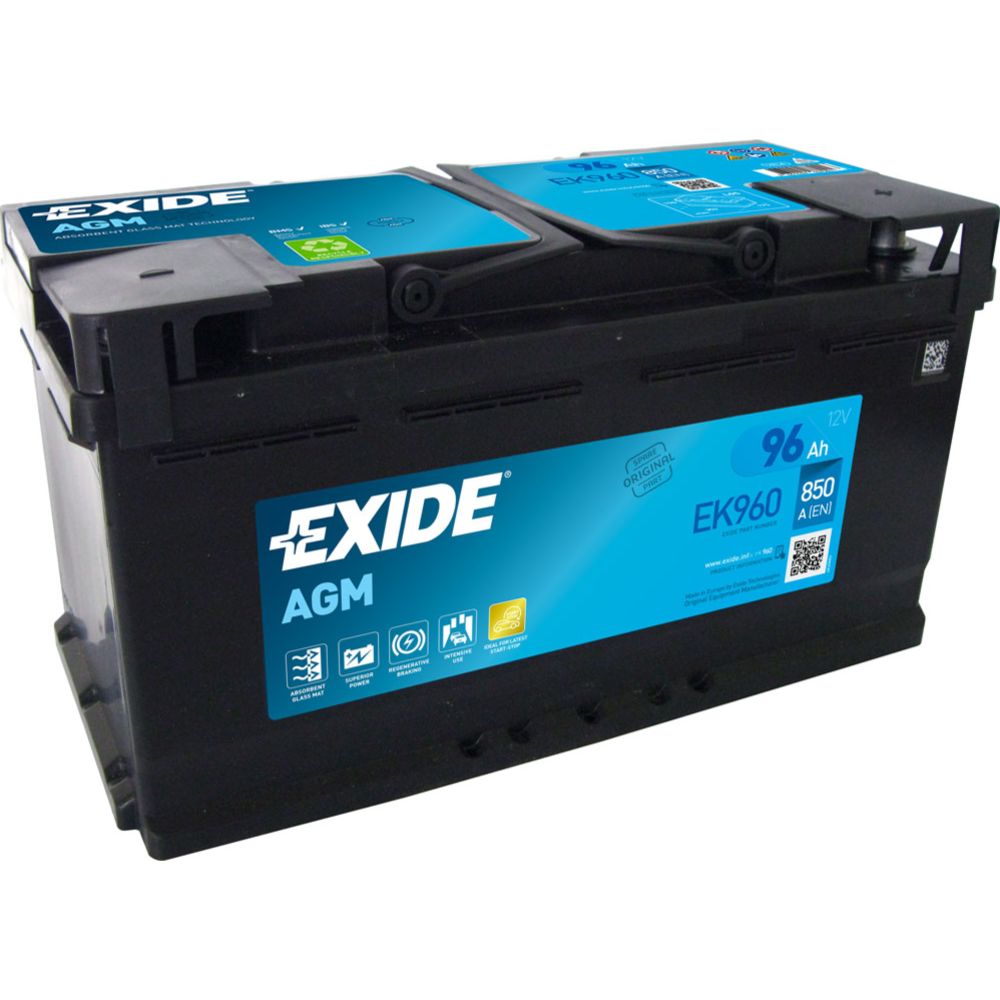 Exide EK960 96 Ah / 850 A akku P353 x L175 x K190 -+