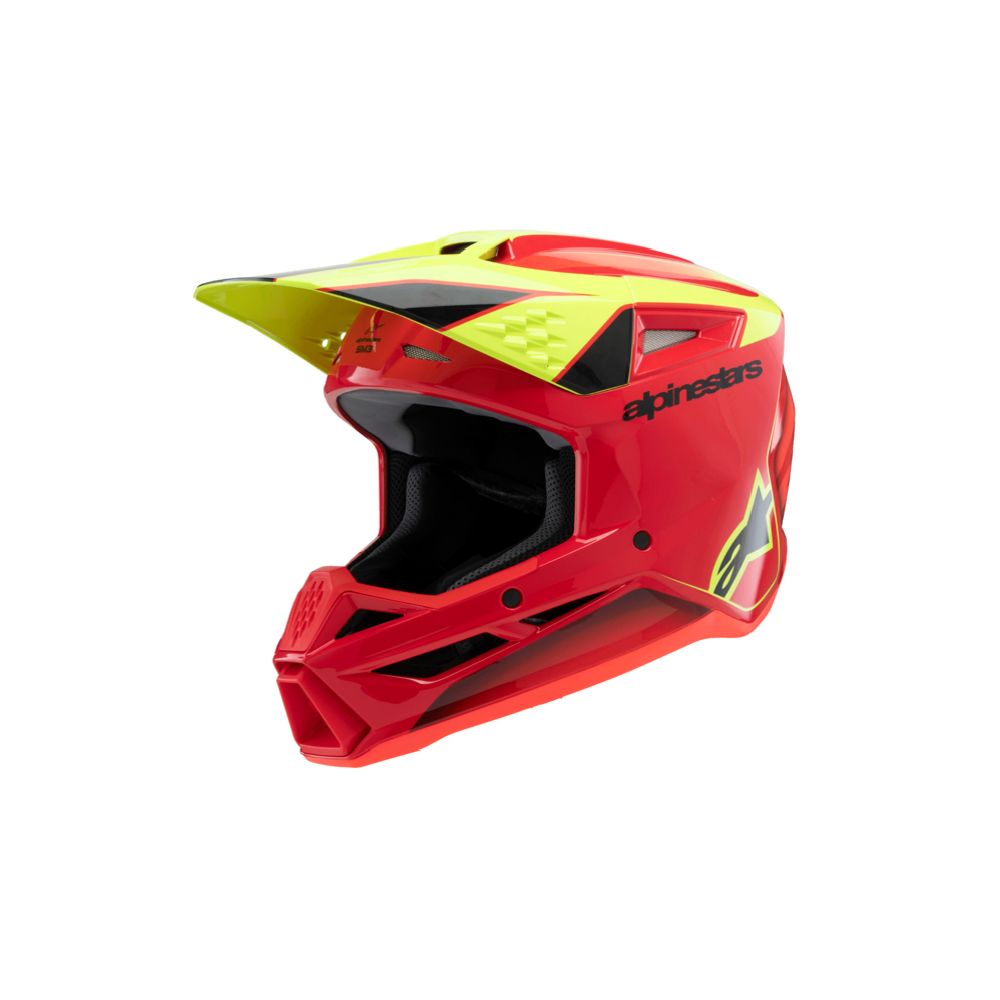 Alpinestars S-M3 Fray nuorten crossikypärä punainen/keltainen