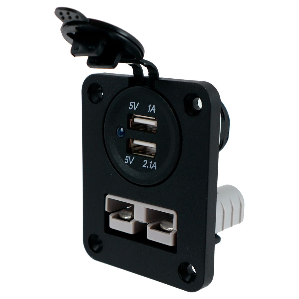 Arctic Marine trukkiliitin 50 A USB-liittimellä paneelikiinnitys