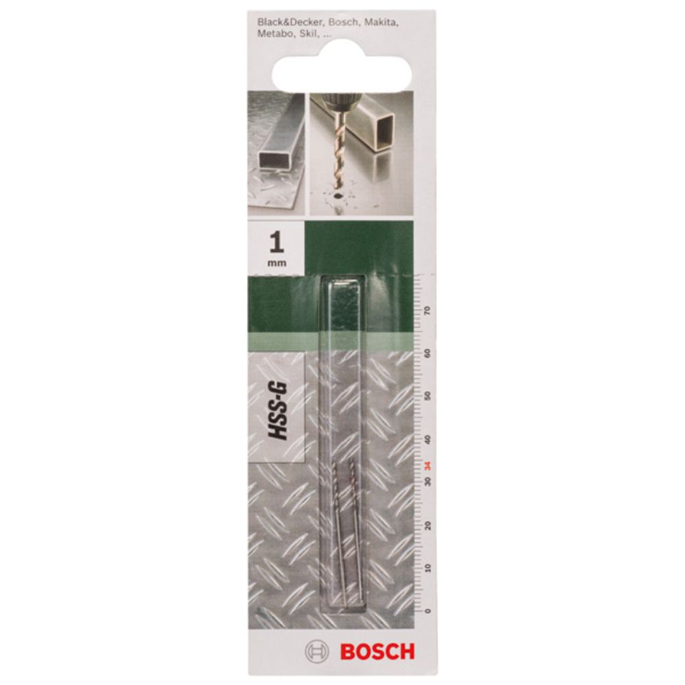 Bosch metallborr HSS R 1,0 mm 2 st.