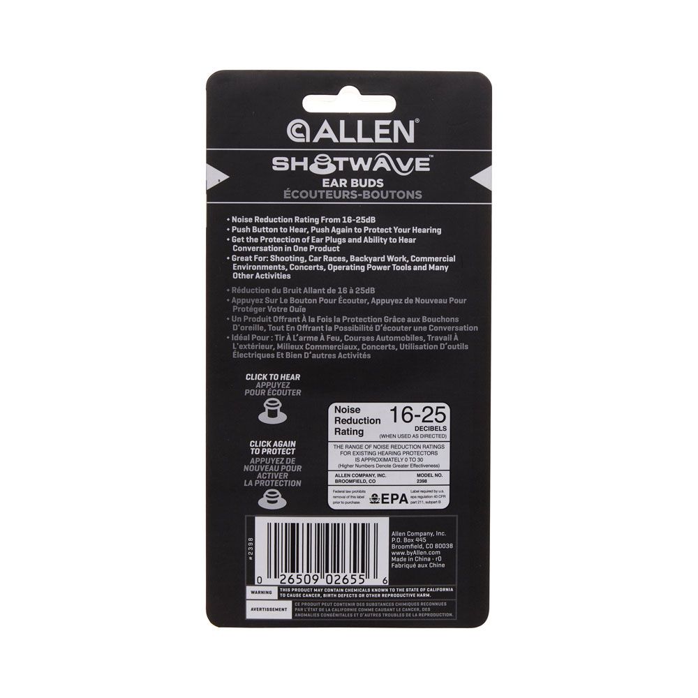 Allen Shotwave passiivkuulmiskaitsmed