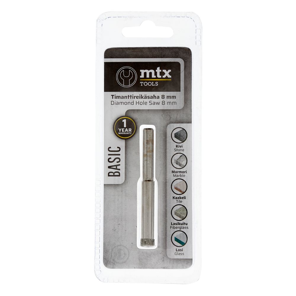 MTX Tools Basic teemantkattega augusaag, 8 mm