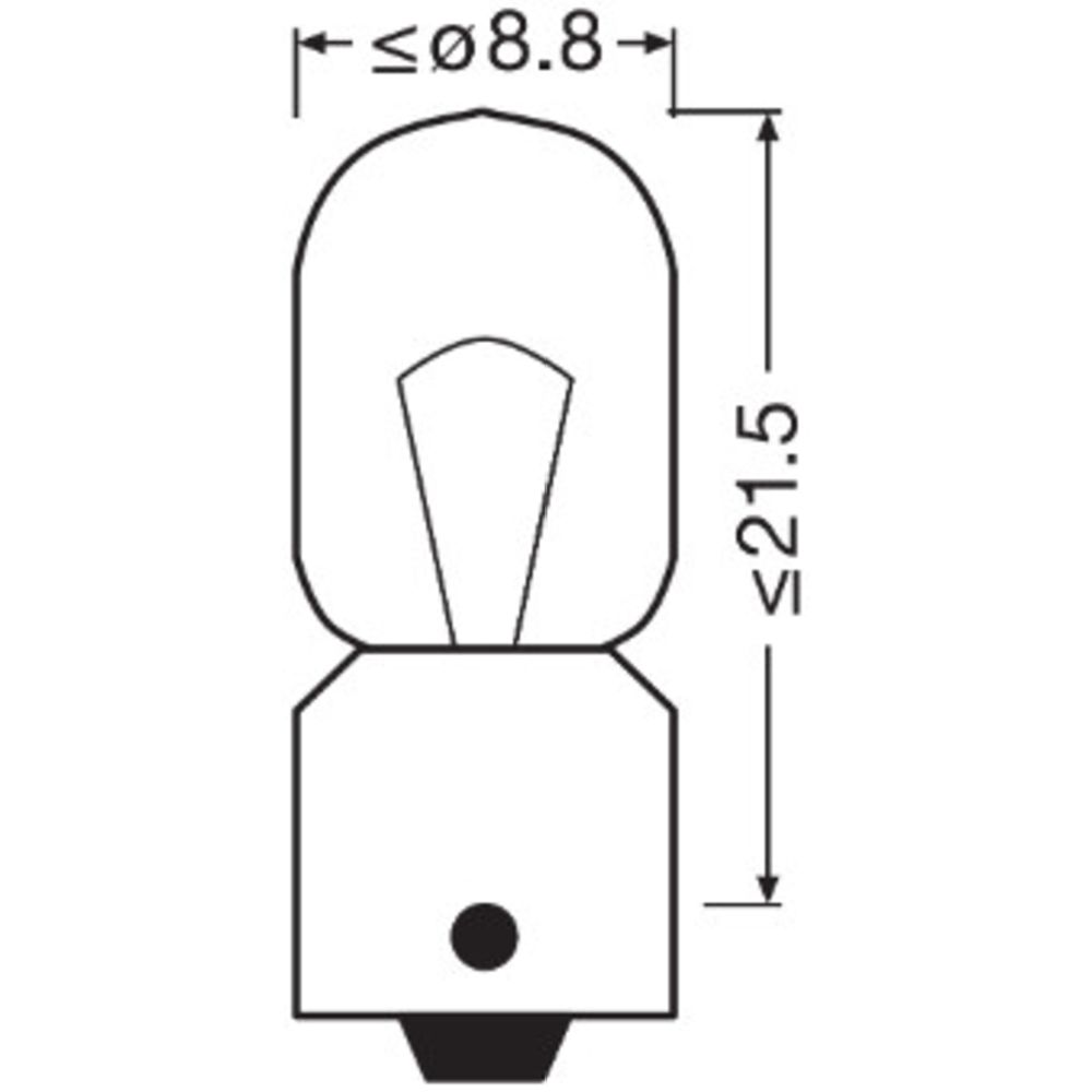 Osram BA9s-polttimopari 12V 4W T4W