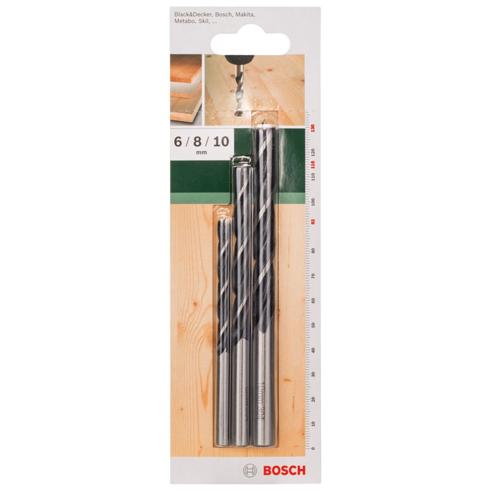 Bosch puuporanteräsarja 6/8/10 mm 3 kpl