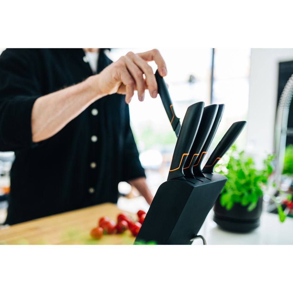 Fiskars Edge knivblock med 5 knivar