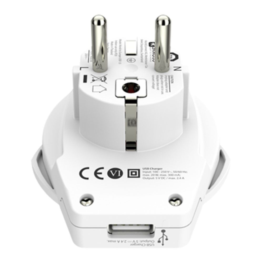 Skross USB-reseadapter världen till Europa