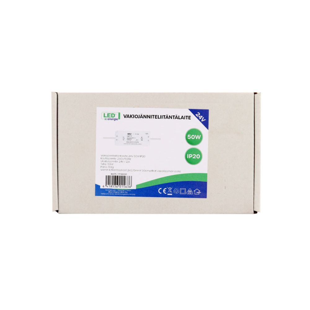 Led Energie vakiojänniteliitäntälaite 24 V 50 W IP20