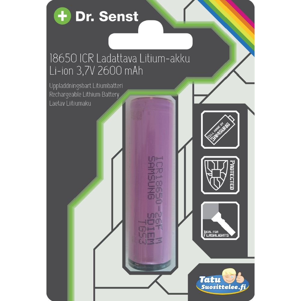 Dr. Senst 18650 batteri 2600 mAh ICR