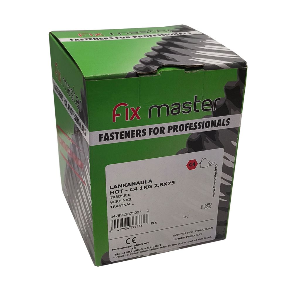 Fixmaster lankanaula kuumasinkitty C4 2,8x75 mm 1 kg