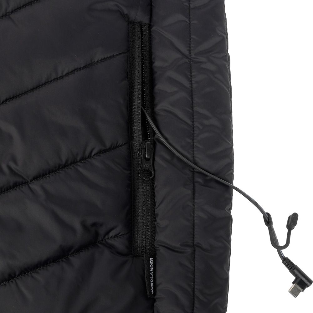 Woodlander lämpöliivi USB-C musta