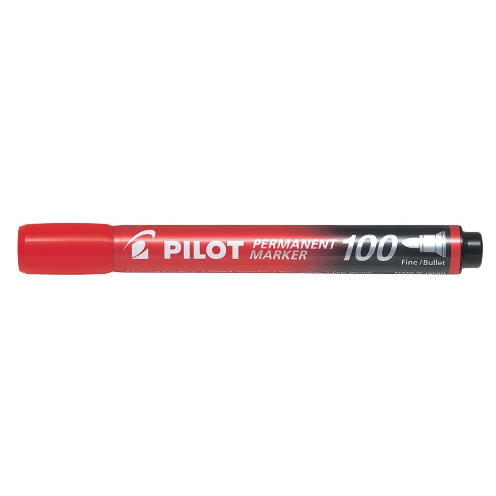 Pilot merkintäkynä Permanent Marker 100 punainen