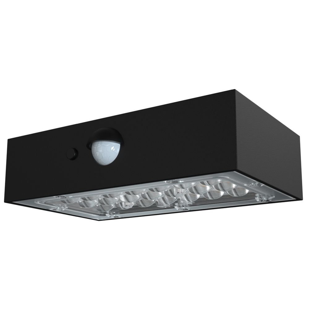 Solar Energie "Brick" päikesepaneeli ja liigumisanduriga valgusti, must, 350 lm