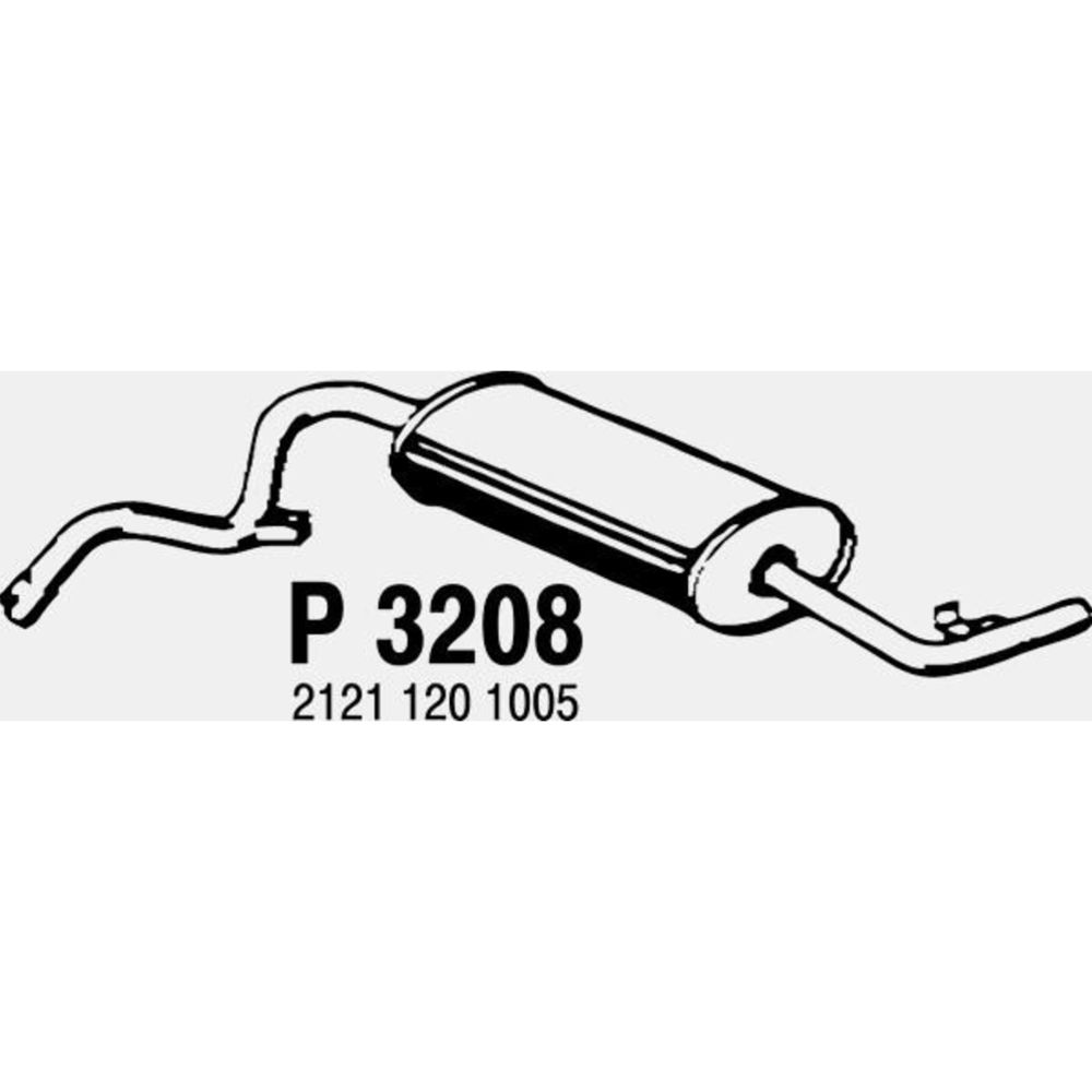 Bakre ljuddämpare 14-3208