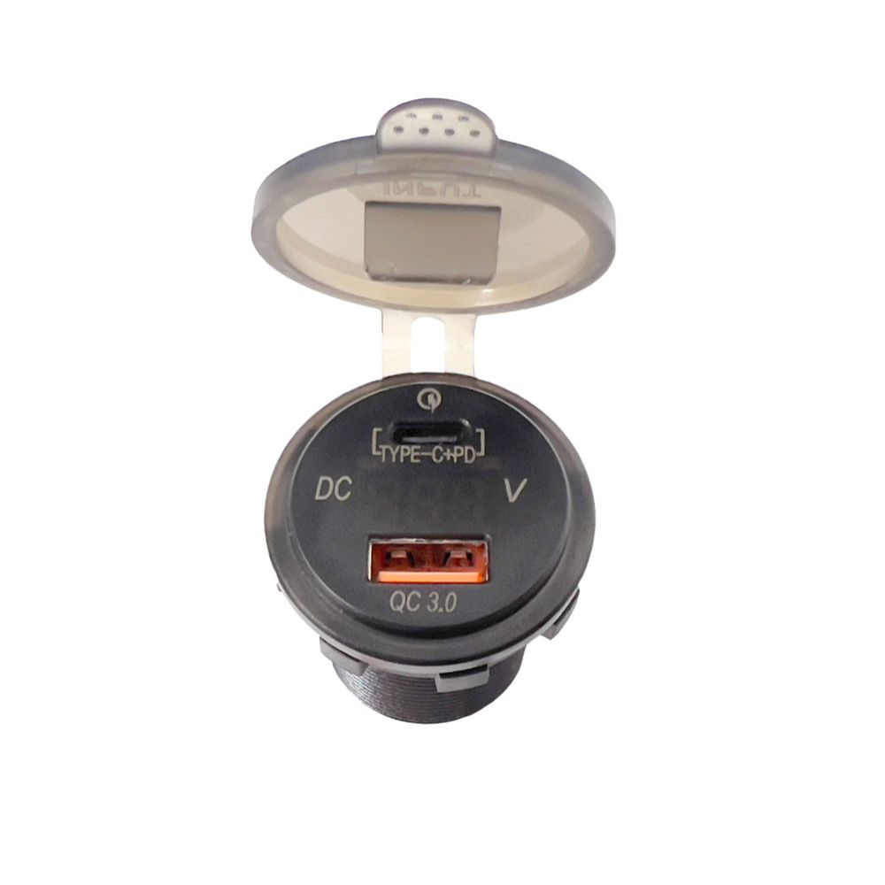 FOUR Connect veekindel USB-C/A pistikupesa pingenäituriga