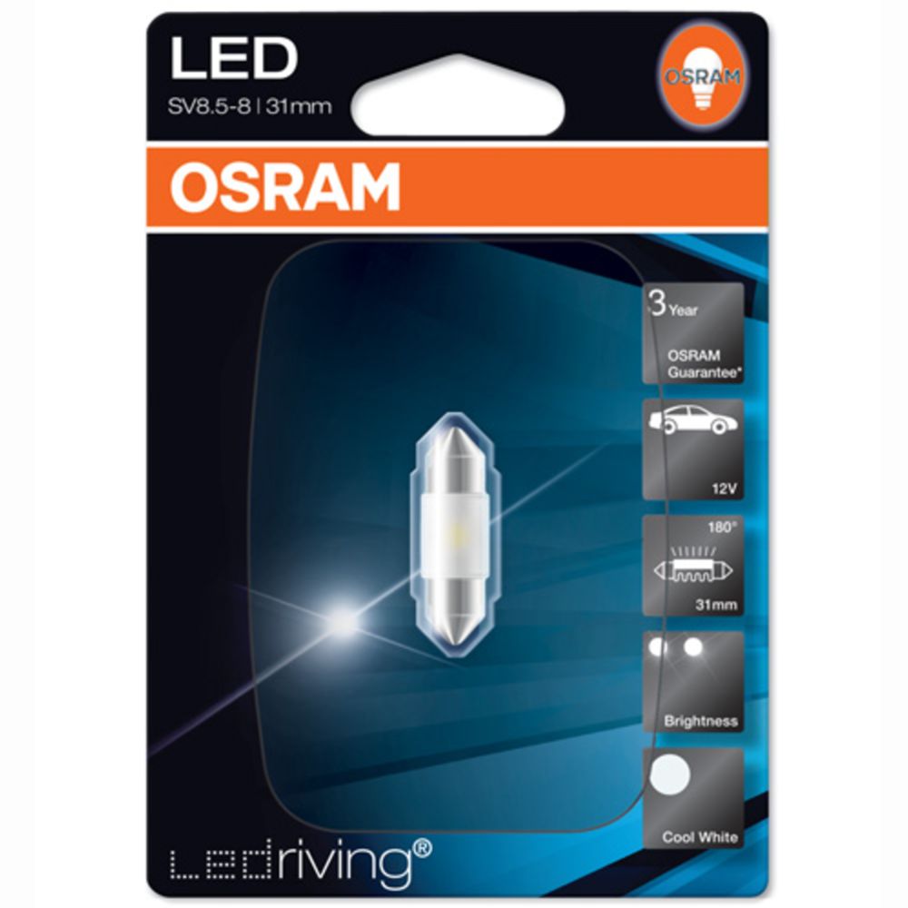 Osram LED-lampa 6000K 12V SV8.5 31 mm