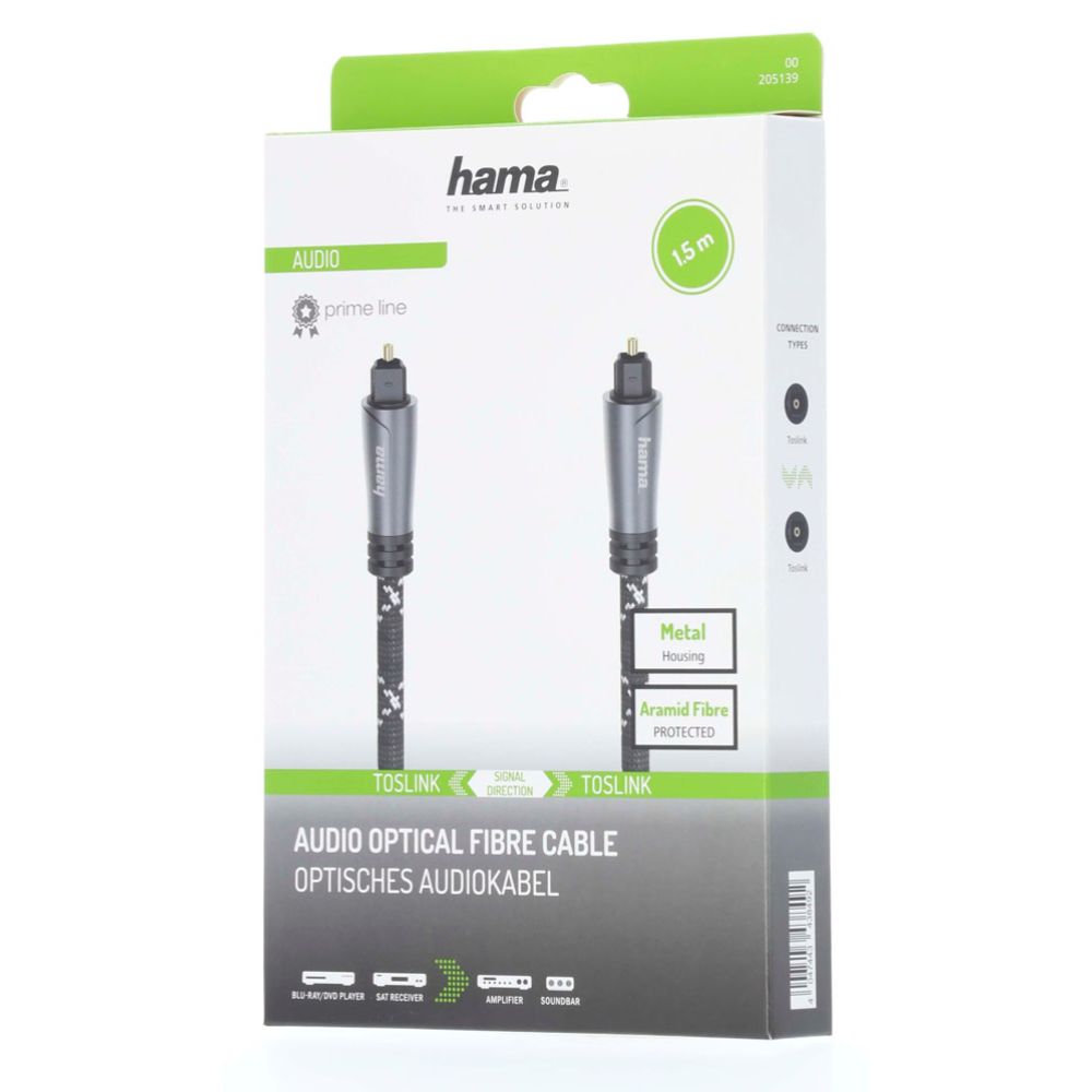 Hama optiline kaabel ODT (Toslink) "Metal" 1,5 m