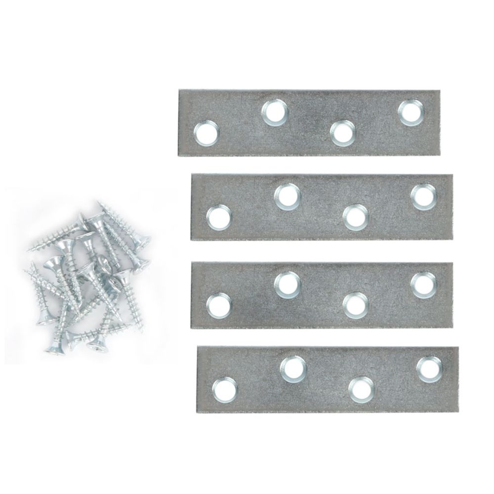 Fixxer® tsingitud ühendusplaat, 20 x 75 mm, 4 tk