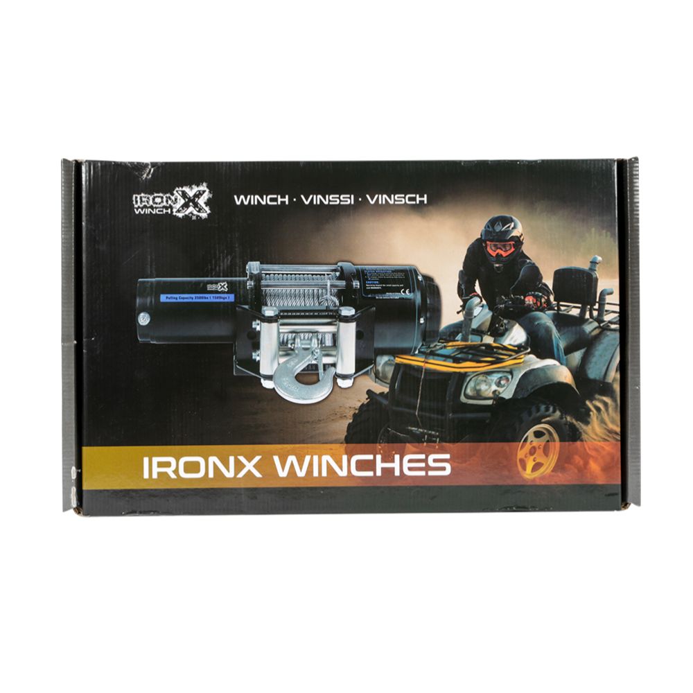 Dragvinsch 12V ATV 1360 kg nylonvajer 12,2 m