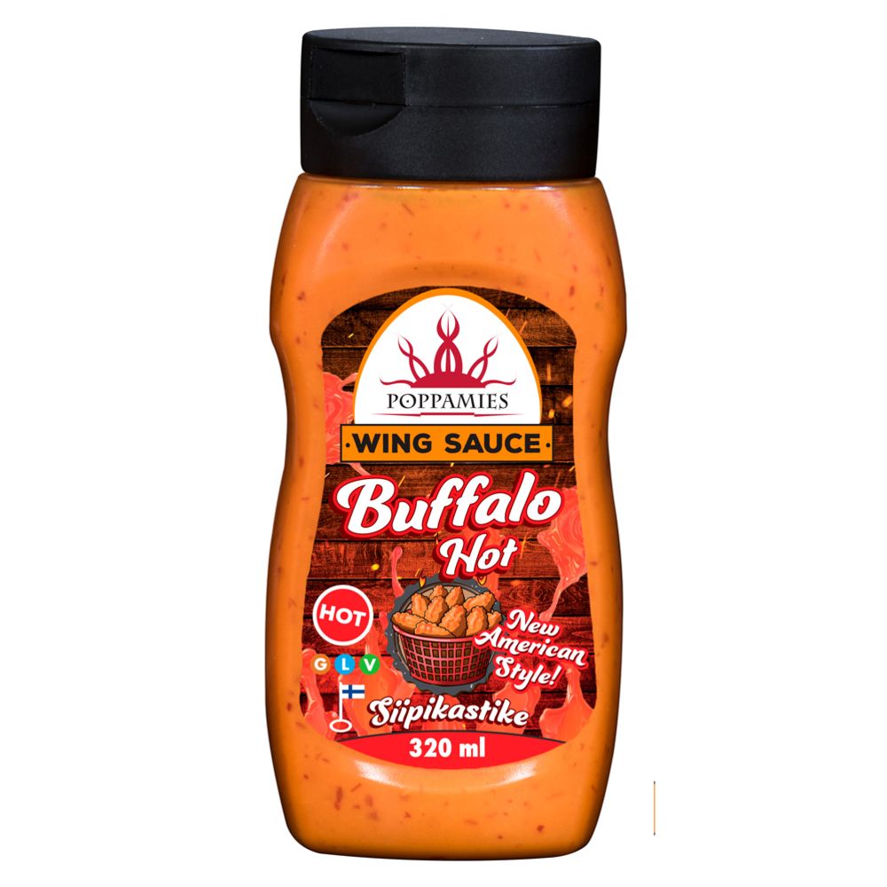 Poppamies Wing Sauce Buffalo Hot siipikastike 320 ml
