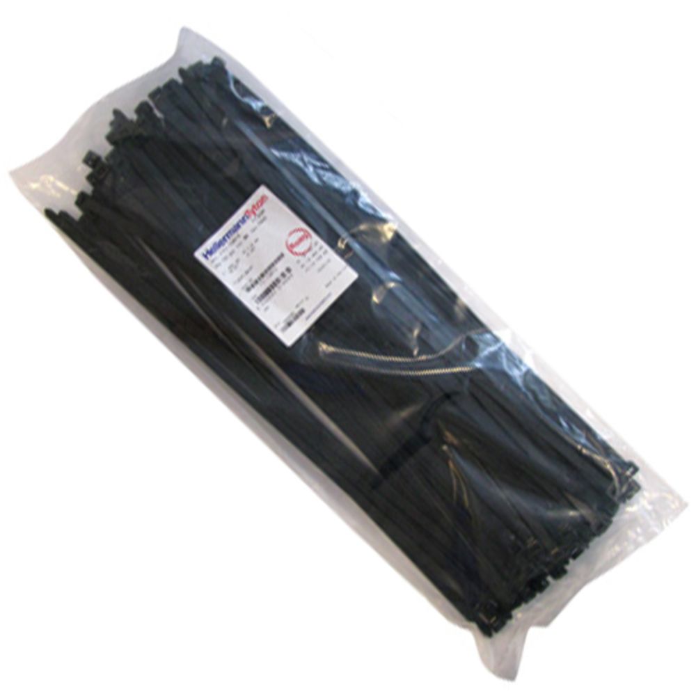 HellermannTyton plastvits, 460 x 7,6, must, 100 tk